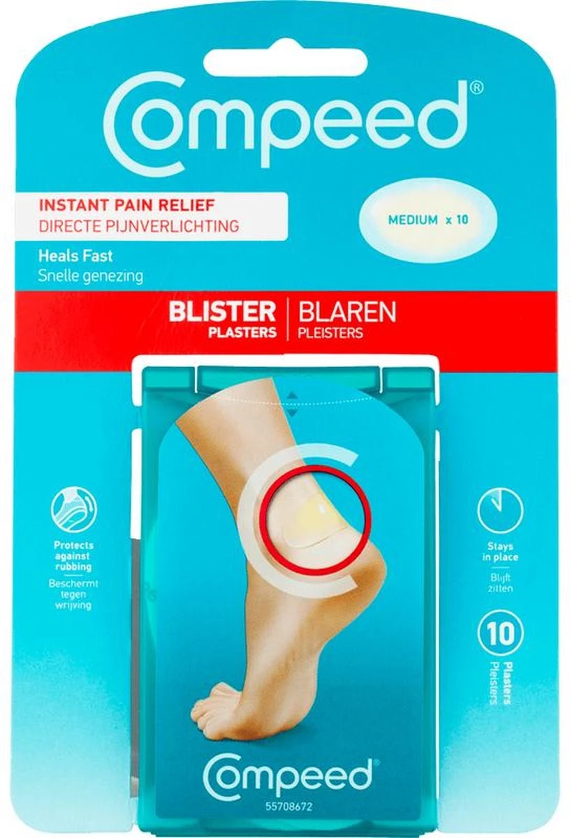 Compeed Blarenpleisters Medium Hiel - Voor Grote Blaren Aan De Hiel - Voetverzorging - 10 Stuks 1 Compeed Blarenpleisters Medium Hiel - Voor Grote Blaren Aan De Hiel - Voetverzorging - 10 Stuks