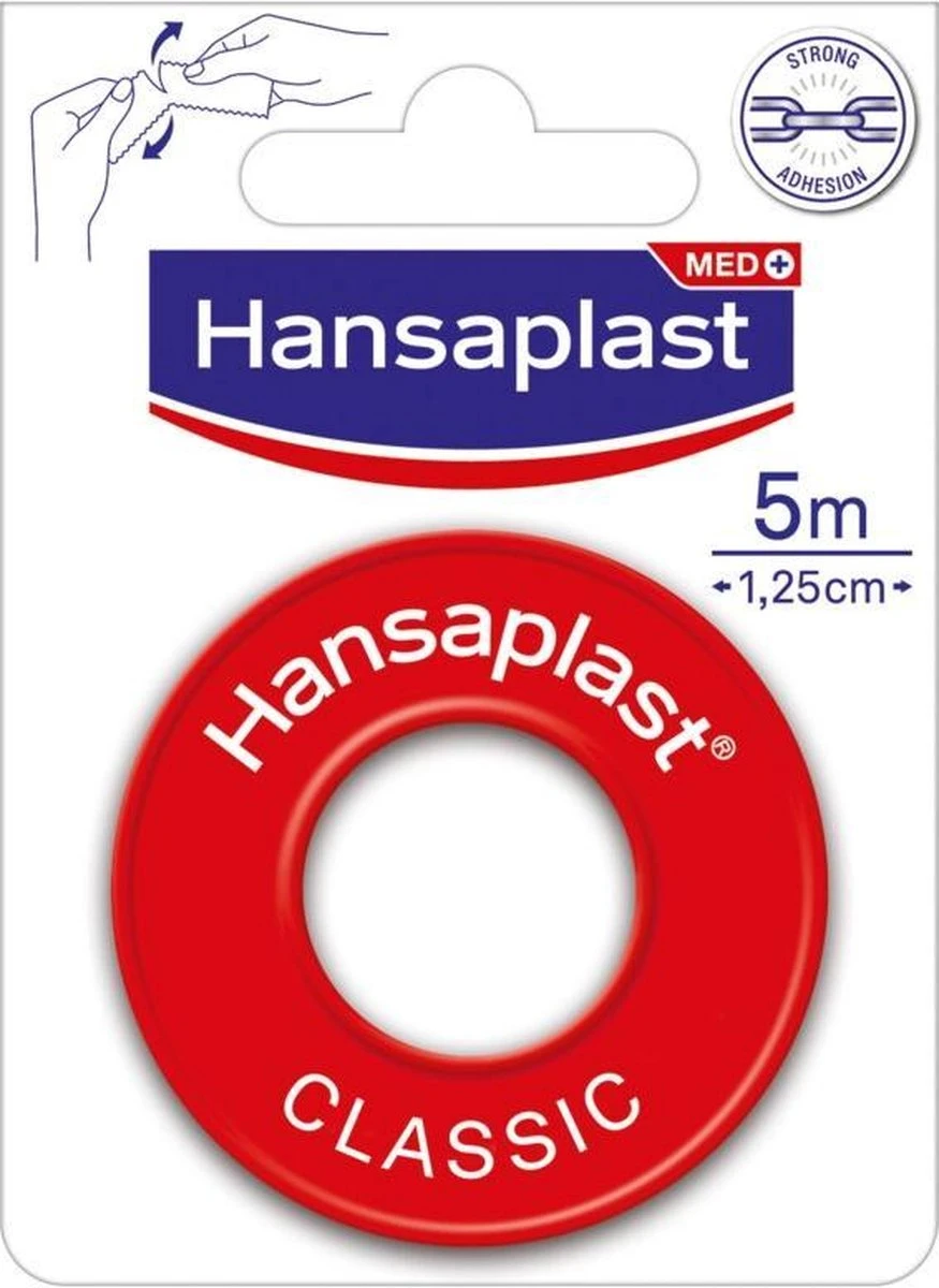 Hansaplast Classic Hechtpleister - 1.25 Cm X 5 M 4 Hansaplast Classic Hechtpleister - 1.25 Cm X 5 M - Afbeelding 4