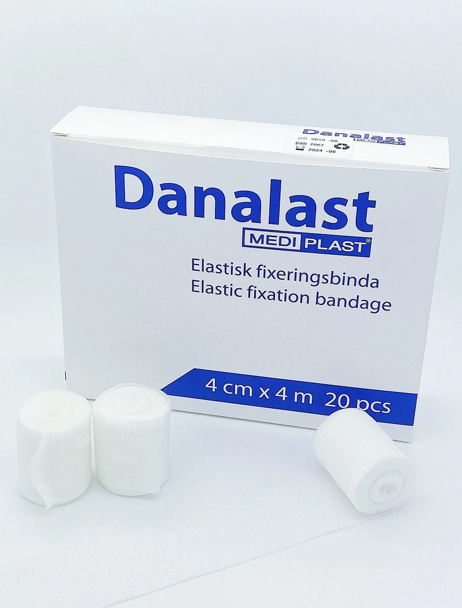 Danalast Elastisch Fixatiewindsel 4cm X 4m - Doos 20 Stuks 2 Danalast Elastisch Fixatiewindsel 4cm X 4m - Doos 20 Stuks - Afbeelding 2