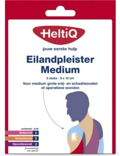 Heltiq - 8 X 10 Cm - 5 Stuks - Pleisters 5 Heltiq - 8 X 10 Cm - 5 Stuks - Pleisters -Winkel Voor Ehbo-Apparatuur 925x1200