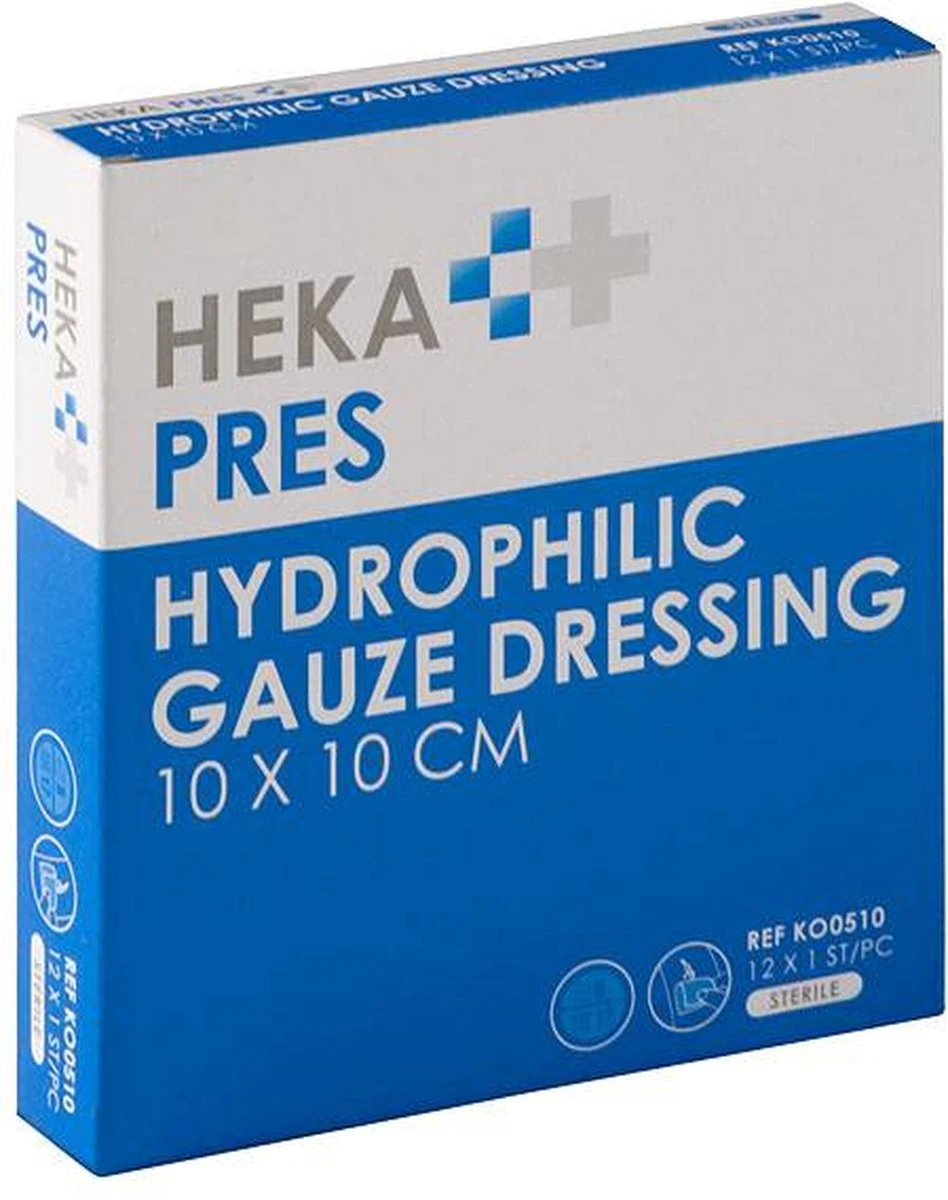 HEKA Steriel Gaas - Gaaskompres 10 X 10 Cm - EHBO Gaasjes - 12 Stuks 1 HEKA Steriel Gaas - Gaaskompres 10 X 10 Cm - EHBO Gaasjes - 12 Stuks