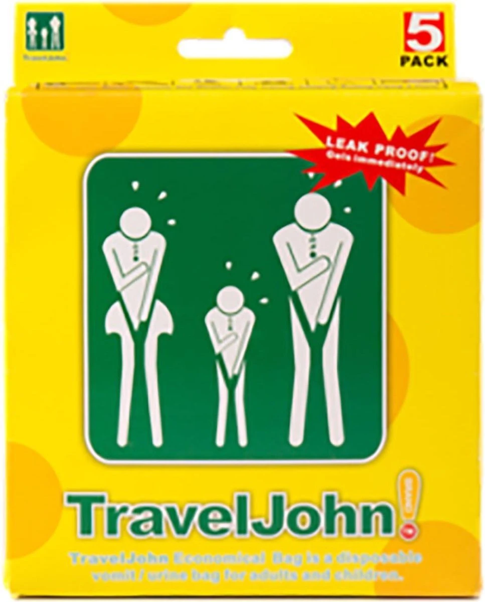 TravelJohn Braakzakjes 5 Stuks 1 TravelJohn Braakzakjes 5 Stuks