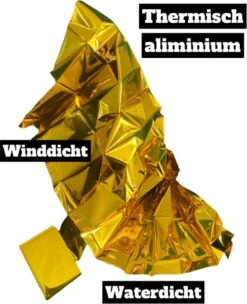 Kopari Nooddeken - Nooddeken - Reddingsdeken - Isolatiedeken - 210x160 Cm - Warmhouddeken - Tegen Onderkoeling - 2 Stuks - Rampenrugzak - Goud/zilver - Herbruikbaar -Winkel Voor Ehbo-Apparatuur 976x1200